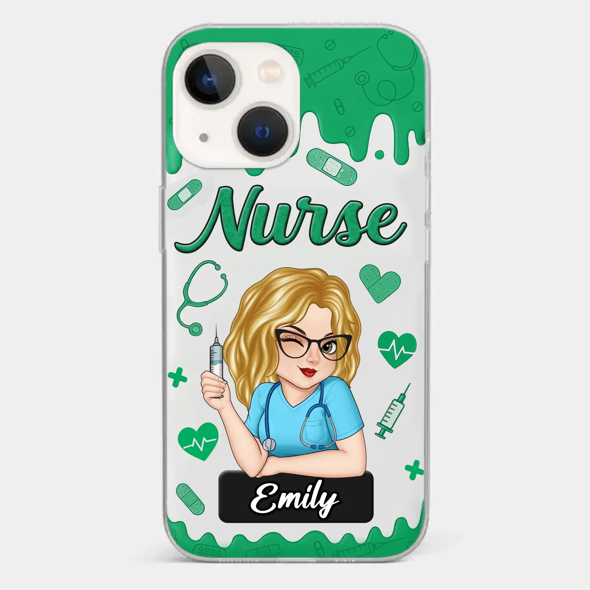 Born To Care, Trained To Heal - Nurse Personalized Custom Clear Phone Case - Appreciation, Thank You Gift, Nurse Life, Doctor Life - Image 17