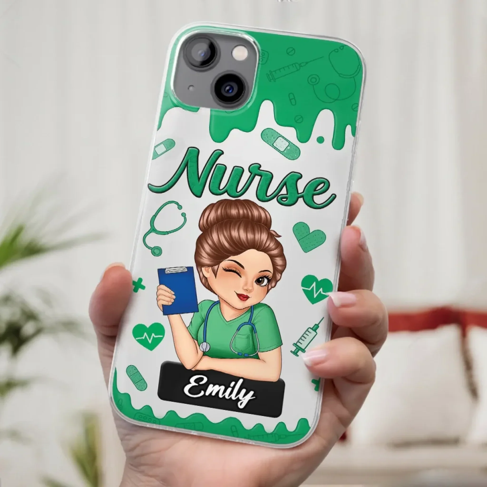 Born To Care, Trained To Heal - Nurse Personalized Custom Clear Phone Case - Appreciation, Thank You Gift, Nurse Life, Doctor Life - Image 32