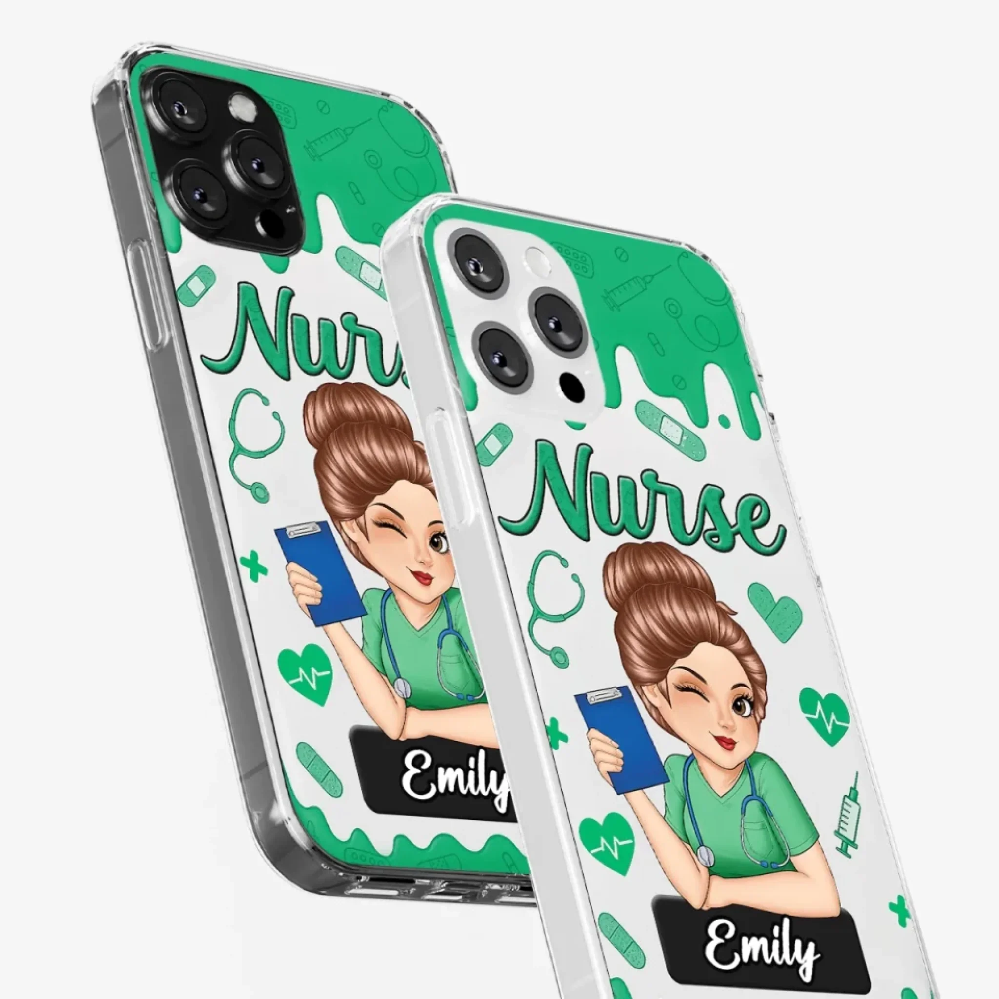 Born To Care, Trained To Heal - Nurse Personalized Custom Clear Phone Case - Appreciation, Thank You Gift, Nurse Life, Doctor Life - Image 34
