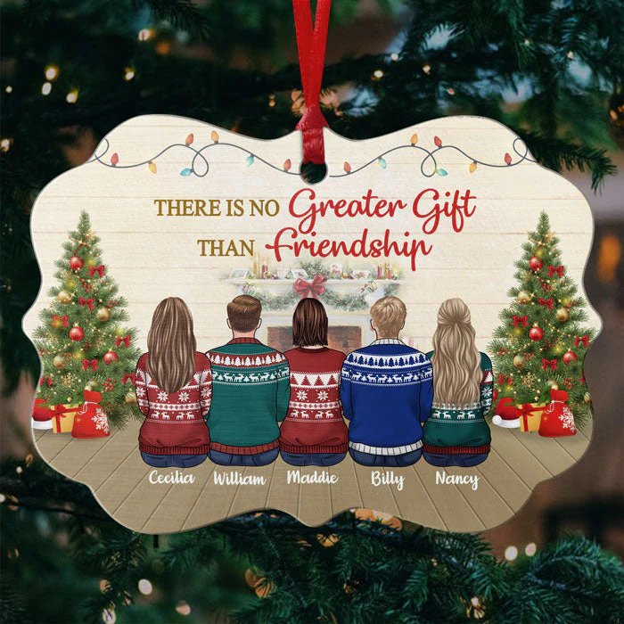 Brothers & Sisters By Heart - Personalized Custom Benelux Shaped Wood Christmas Ornament - Gift For Bestie, Best Friend, Sister, Birthday Gift For Bestie And Friend, Christmas Gift - Image 4
