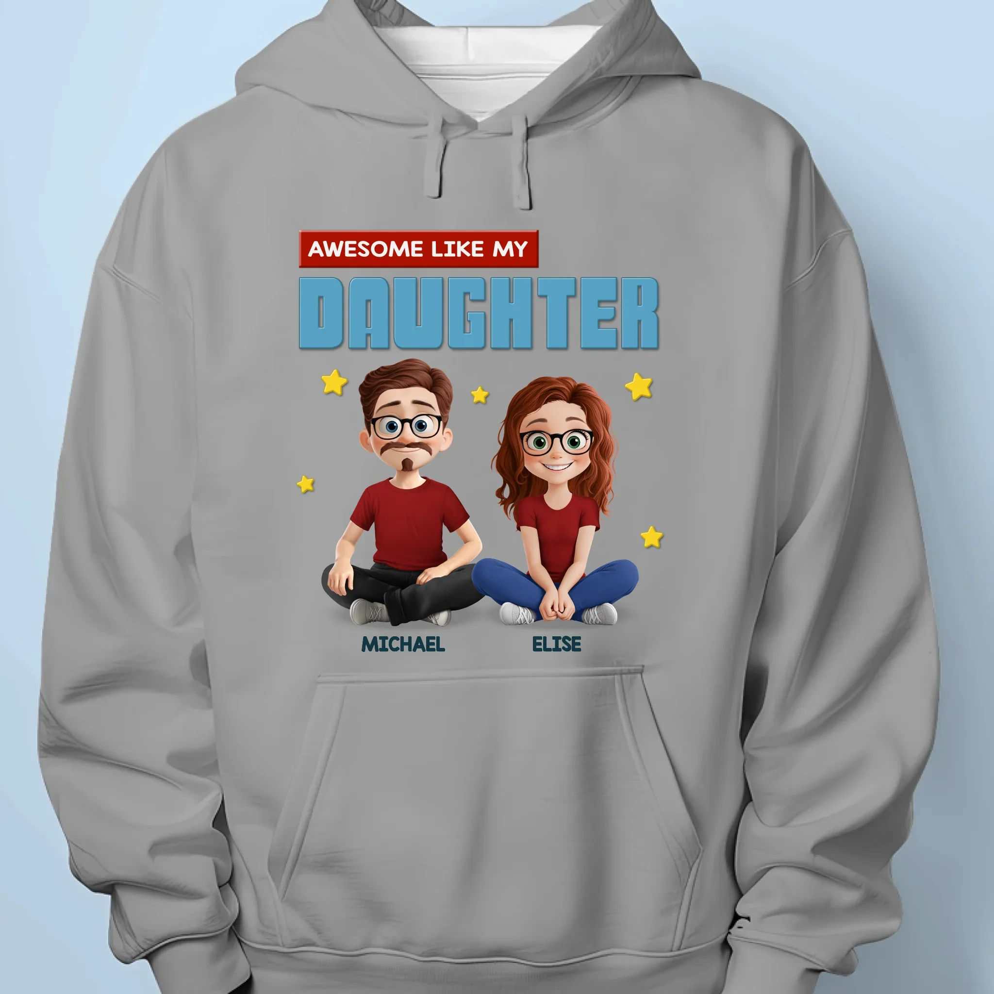 Built By Awesome Daughters - Family Personalized Custom Unisex T-shirt, Premium T-shirt, Hoodie - Father's Day, Gift For Dad, Daughter - Image 7