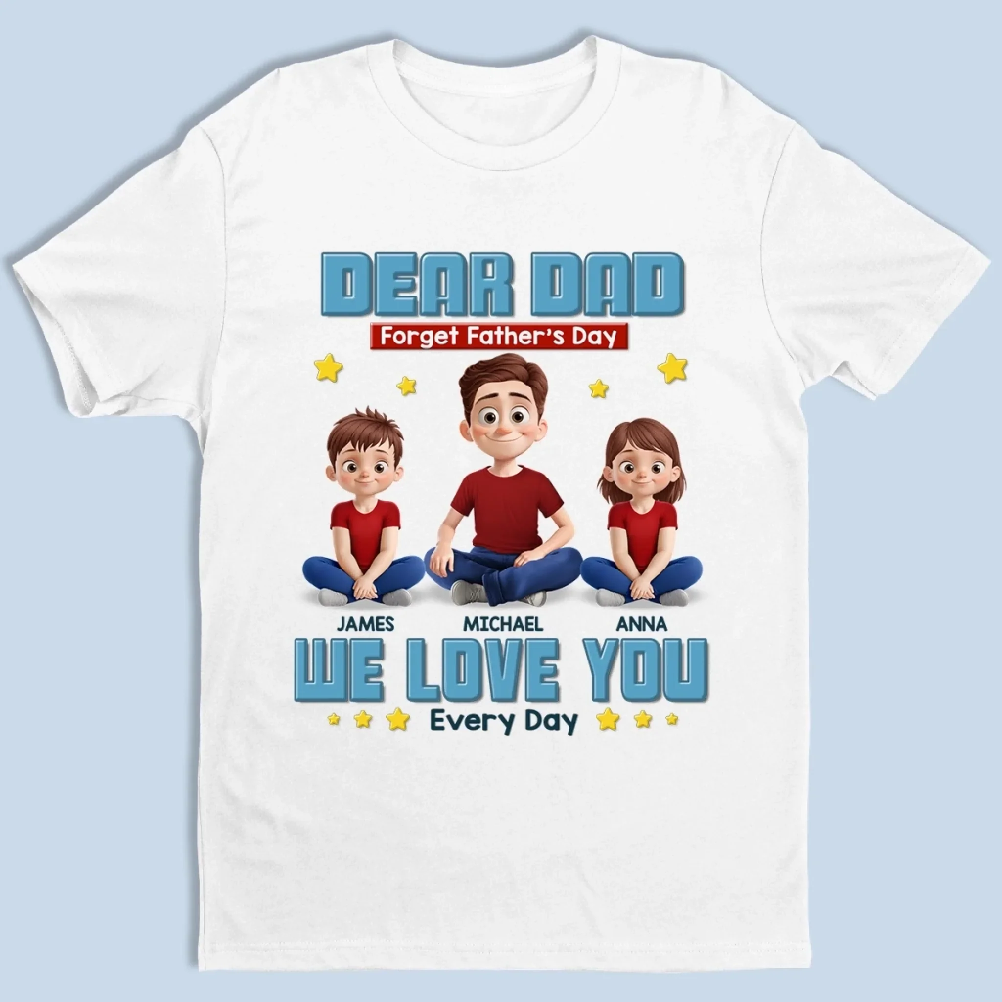 Built On Love And Laughter - Family Personalized Custom Unisex T-shirt, Premium T-shirt, Hoodie - Father's Day, Gift For Dad, Grandpa