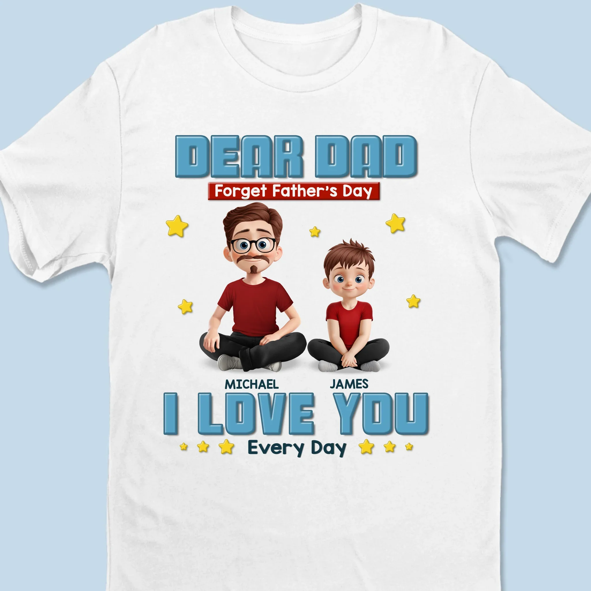 Built On Love And Laughter - Family Personalized Custom Unisex T-shirt, Premium T-shirt, Hoodie - Father's Day, Gift For Dad, Grandpa - Image 6