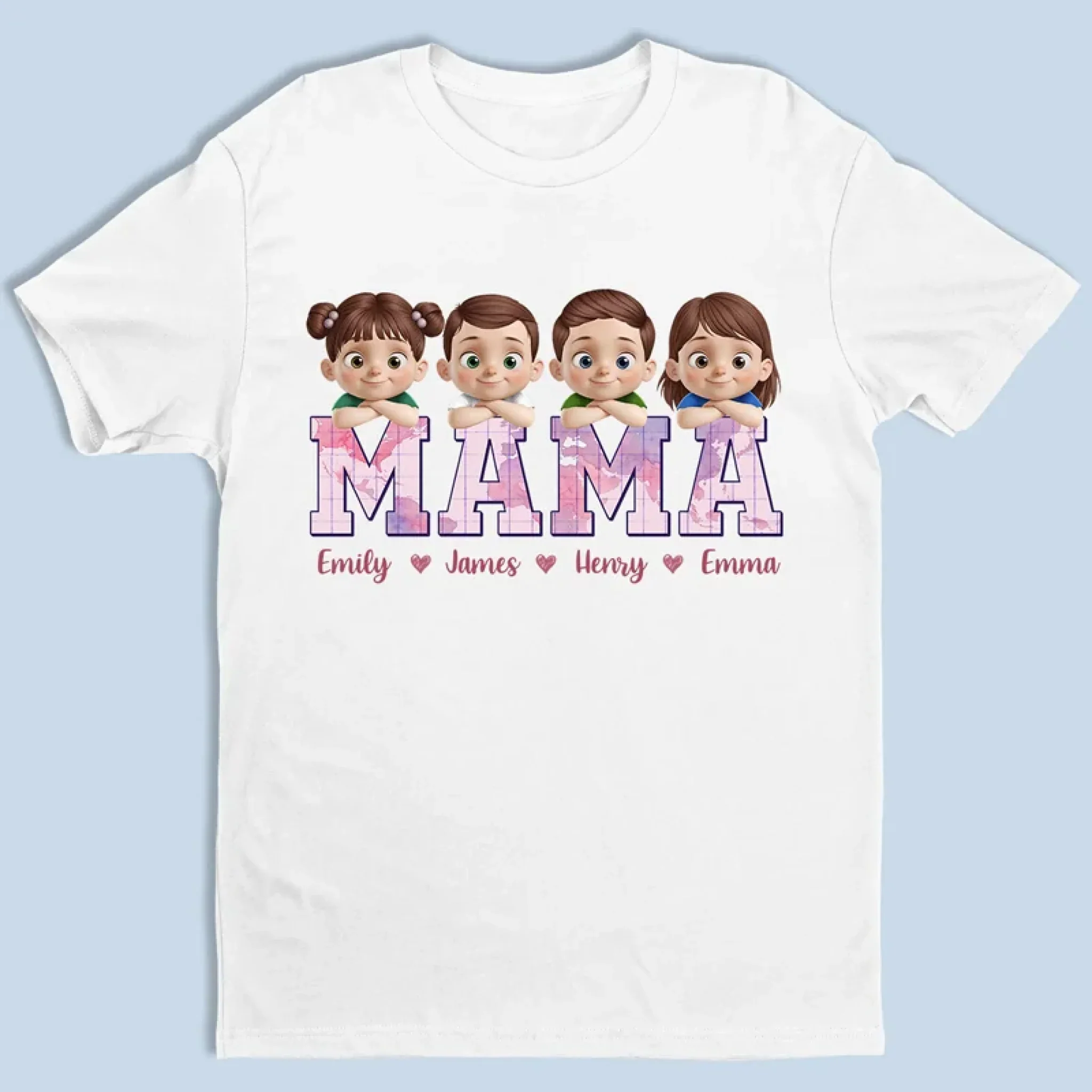 Built With Love - Family  Personalized Custom Unisex T-shirt, Premium T-shirt, Hoodie - Mother's Day, Gift For Mom, Grandma
