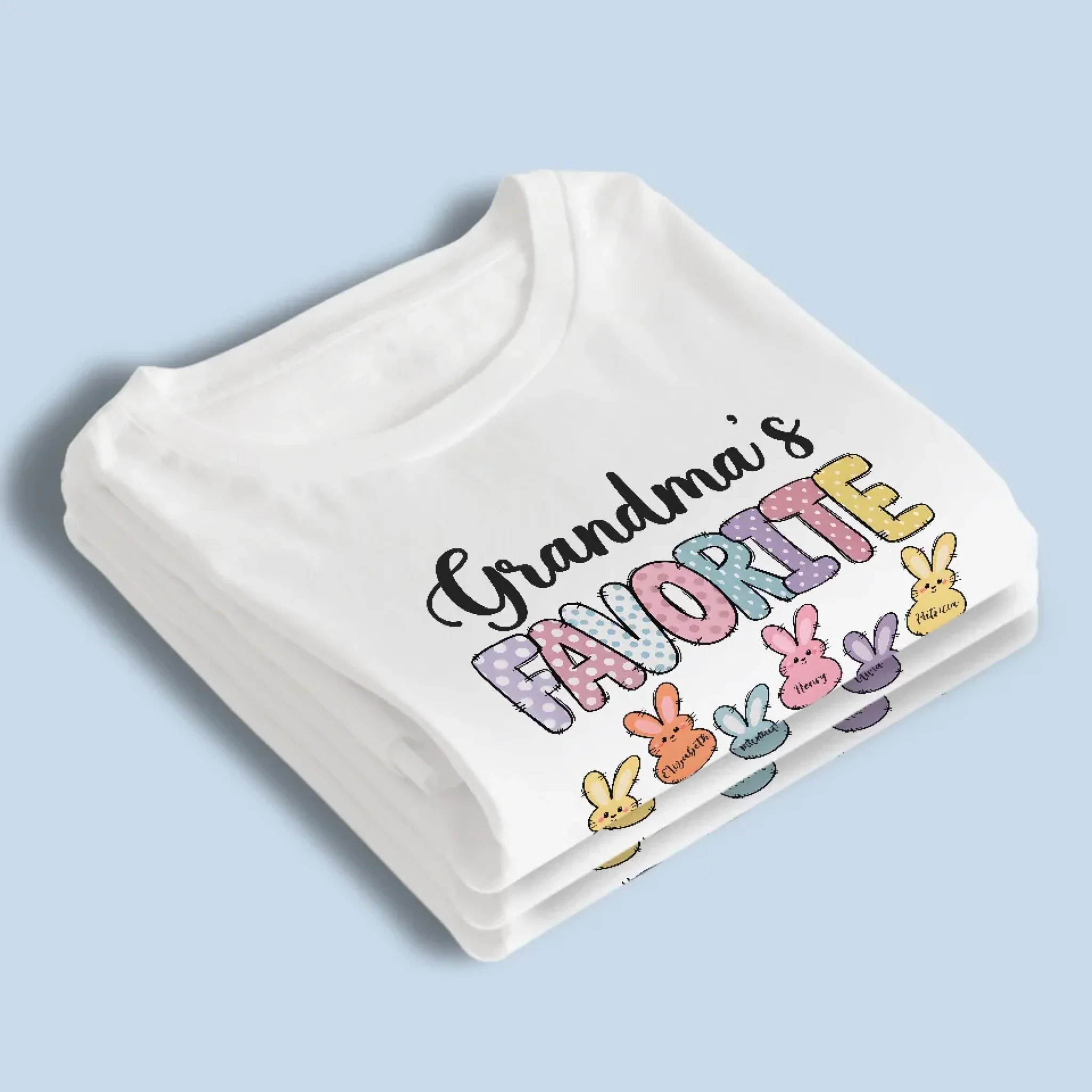 Bunny Love Crew - Family Personalized Custom Unisex T-shirt, Premium T-shirt, Hoodie - Easter Gift For Mom, Grandma - Image 4