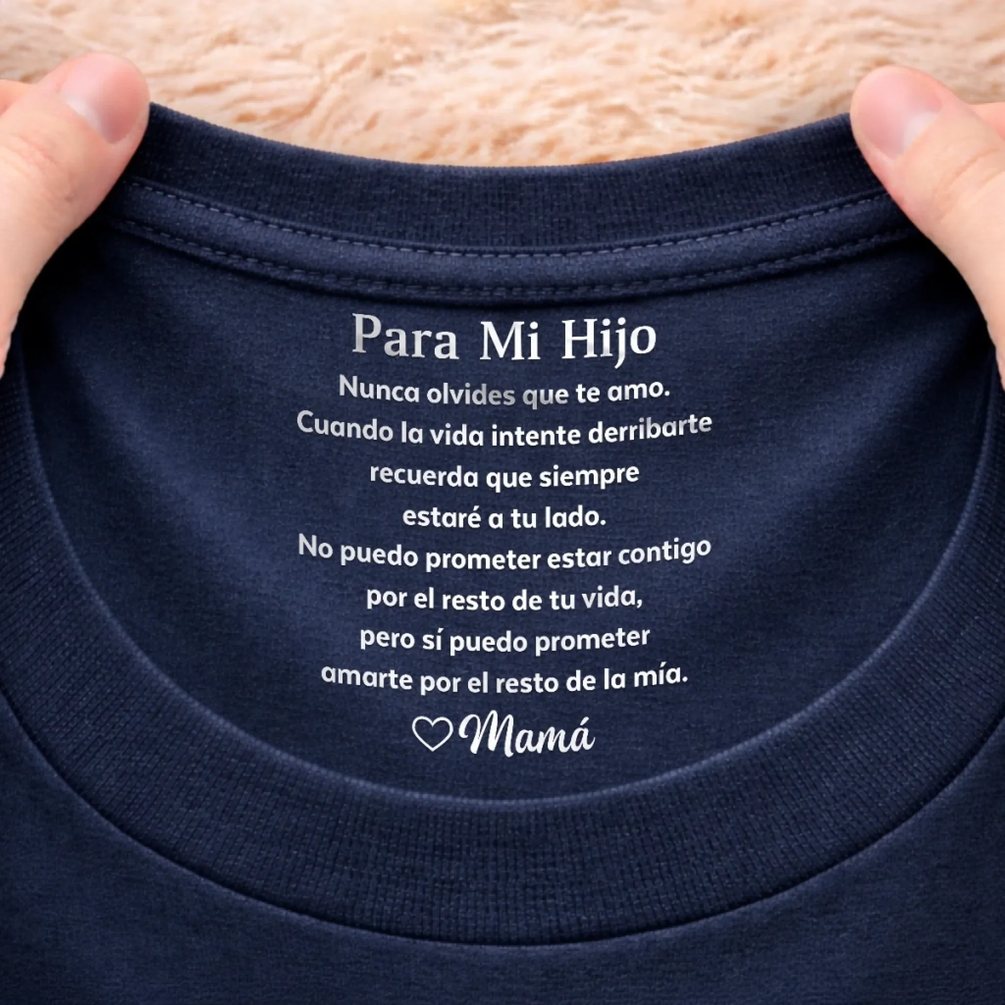 Camiseta Personalizada Con Impresión En El Cuello Interior – Regalos Personalizados Para El Día Del Padre O Cumpleaños Para Mamá E Hijo – La Familia Es El Mayor Regalo - Image 10