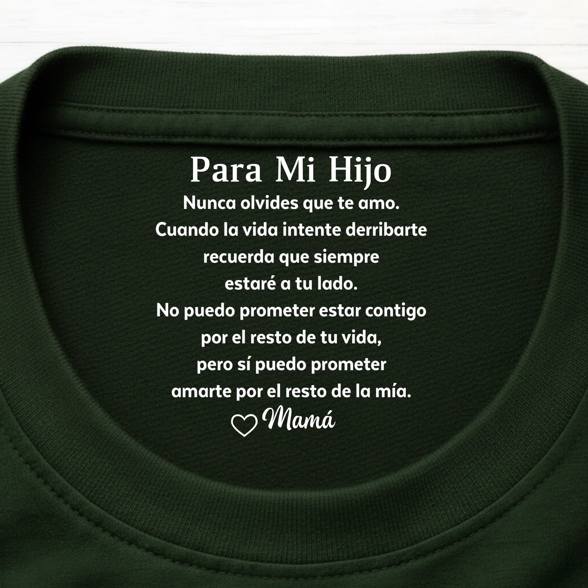 Camiseta Personalizada Con Impresión En El Cuello Interior – Regalos Personalizados Para El Día Del Padre O Cumpleaños Para Mamá E Hijo – La Familia Es El Mayor Regalo - Image 3
