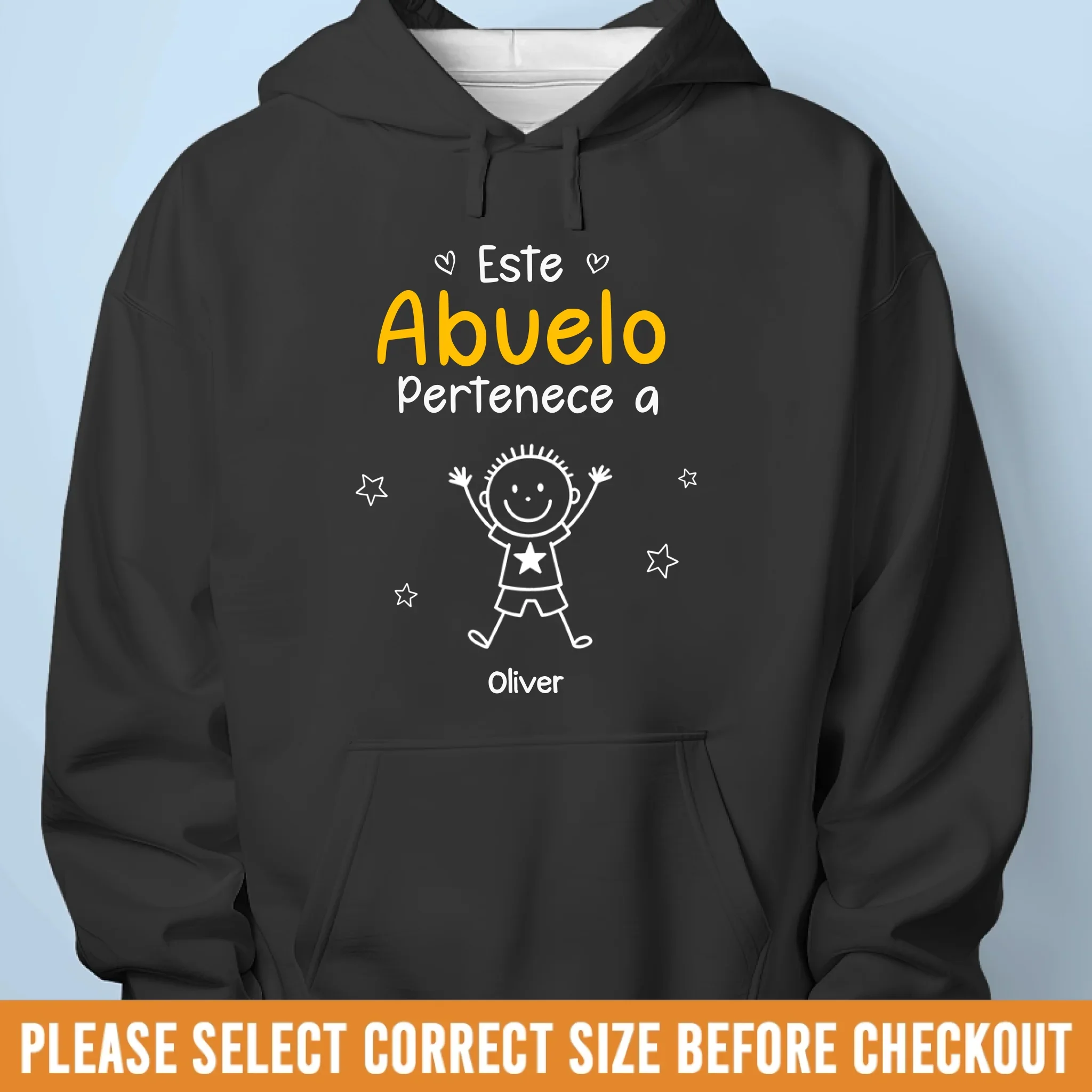 Camiseta Unisex Personalizada, Camiseta Premium, Sudadera con Capucha - Regalos Personalizados de Cumpleaños para Papá, Abuelo - Este Abuelo Pertenece A - Image 7