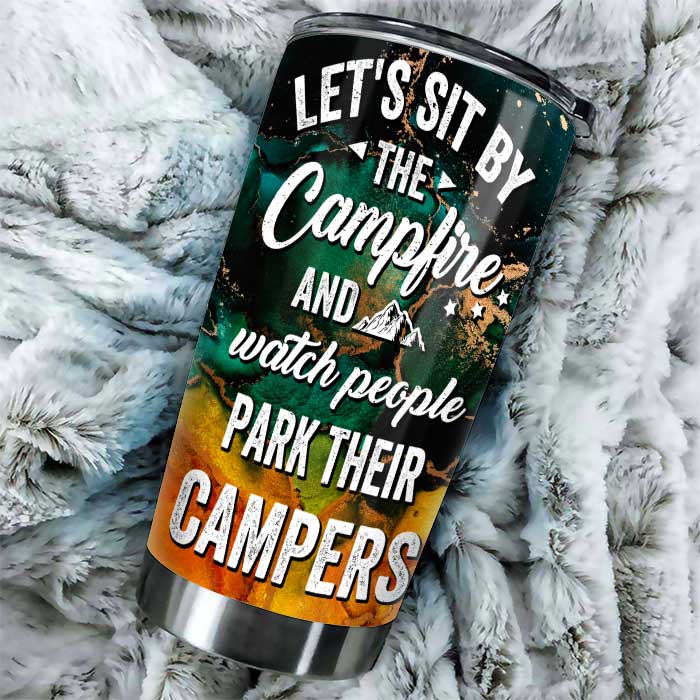 Camping Partners For Life - Husband & Wife - Gift For Camping Couples, Personalized Camping Tumbler - Image 3