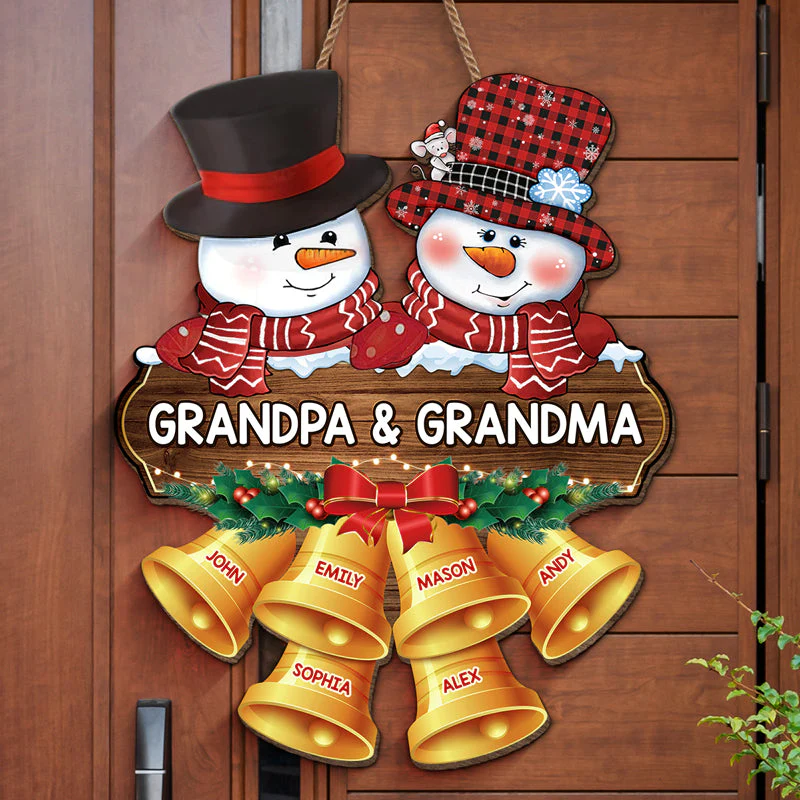 Can’t Wait To Spend Christmas Together - Family Personalized Custom Shaped Home Decor Wood Sign - House Warming Gift, Christmas Gift For Grandma, Grandpa - Image 2