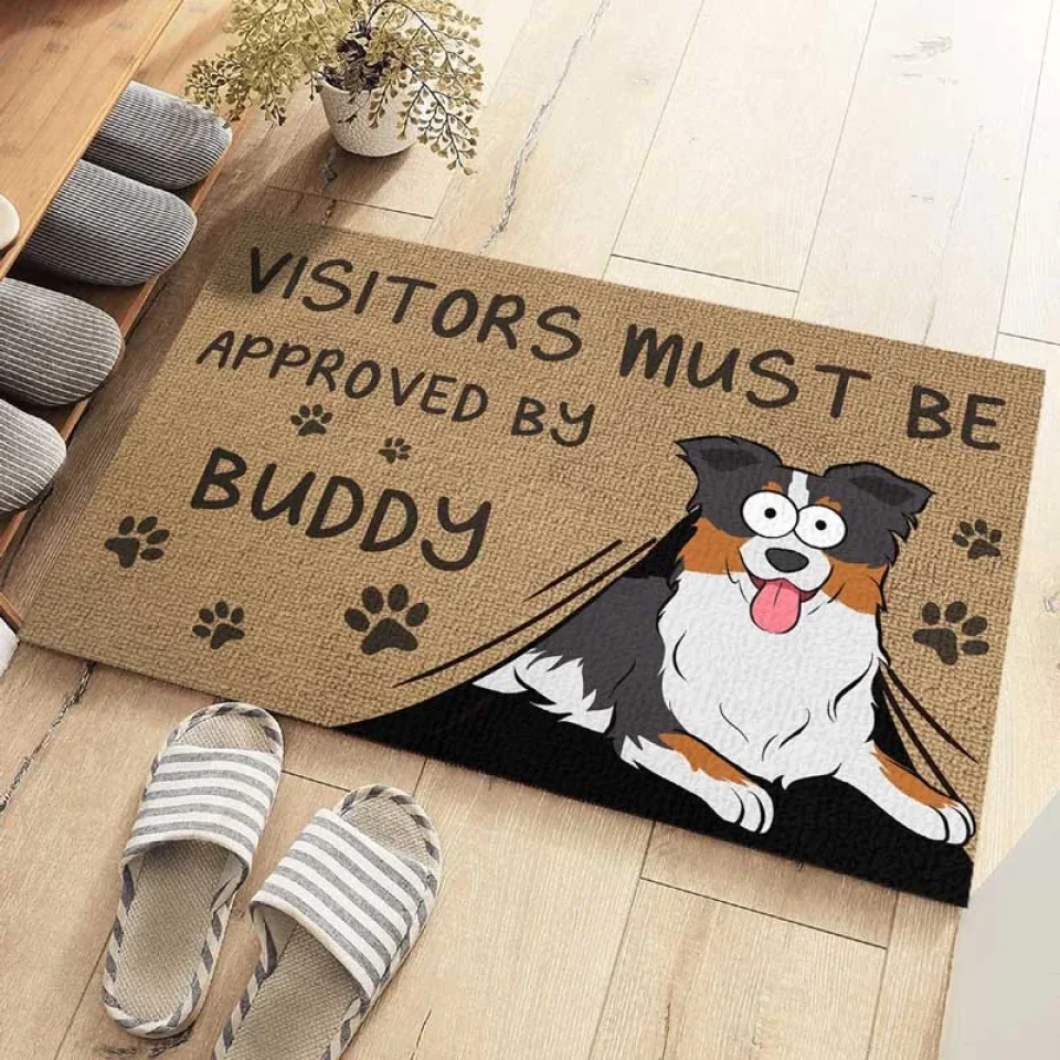 Canine Approval Required For Entry - Dog Personalized Custom Home Decor Decorative Mat - House Warming Gift For Pet Owners, Pet Lovers - Image 3