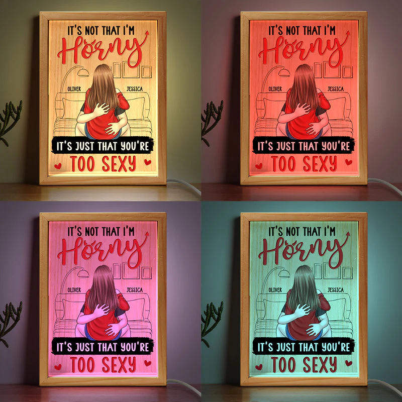 Can't Help Falling In Love With You - Couple Personalized Custom Frame Light Box - Gift For Husband Wife, Anniversary - Image 4