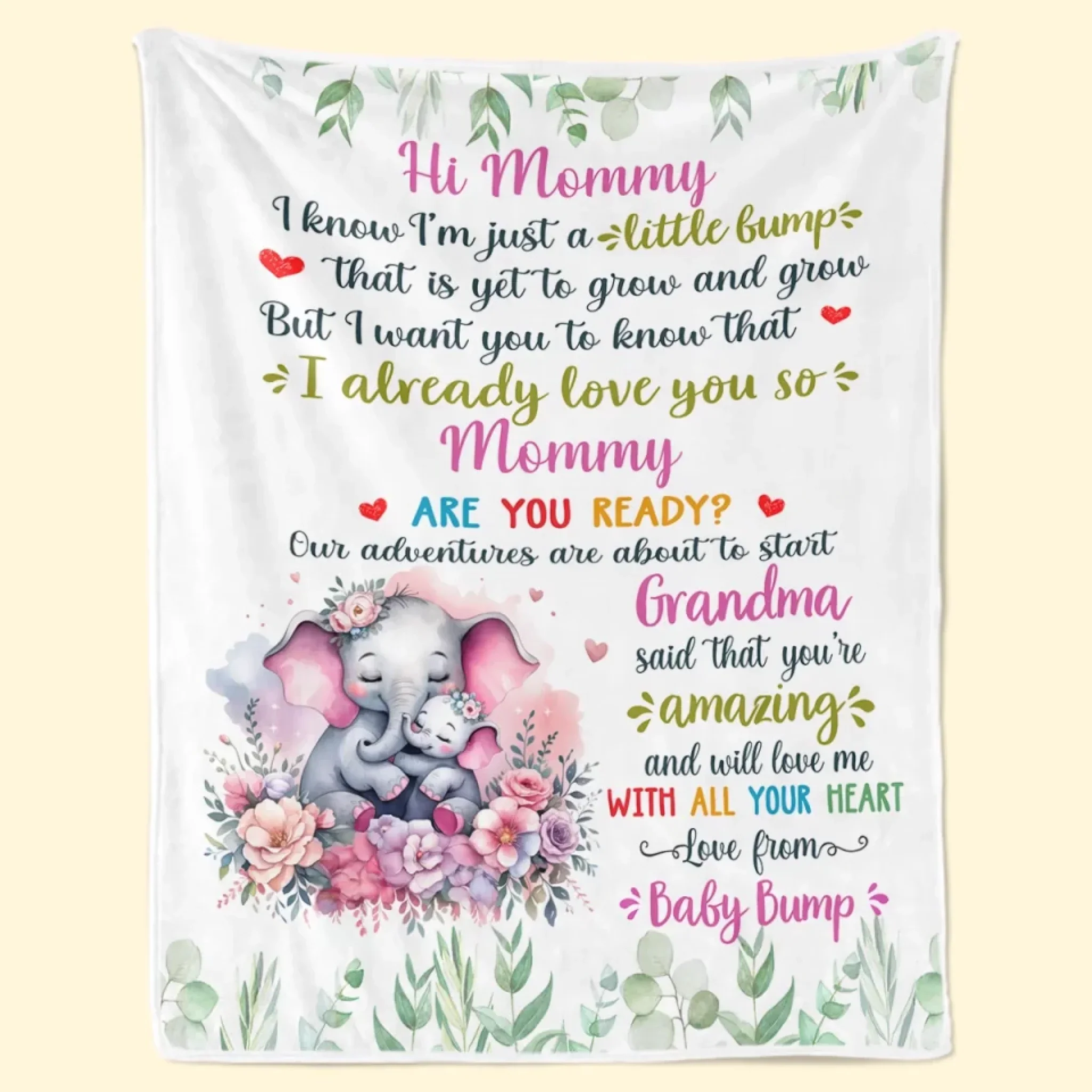 Can’t Wait To Grow With You - Family Personalized Custom Blanket - Mother's Day, Baby Shower Gift, Gift For First Mom - Image 3