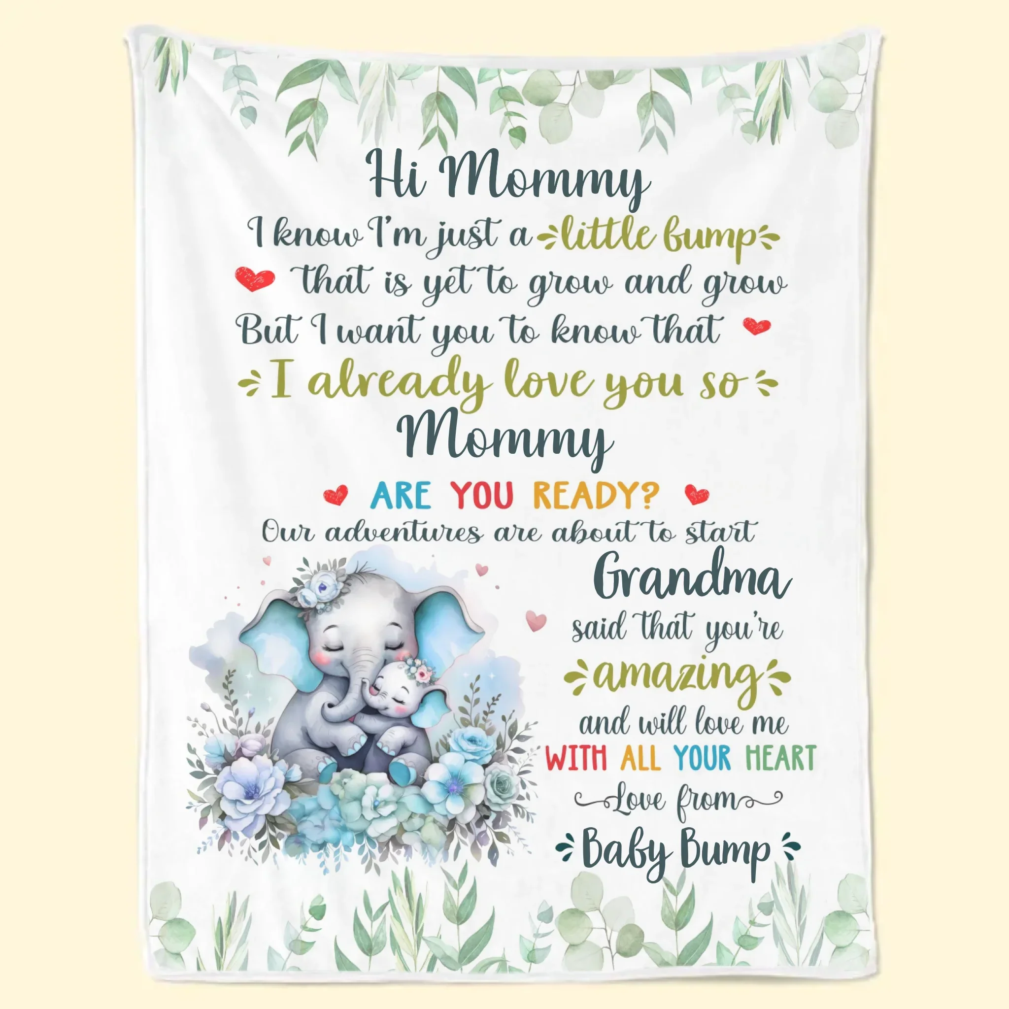 Can’t Wait To Grow With You - Family Personalized Custom Blanket - Mother's Day, Baby Shower Gift, Gift For First Mom - Image 7