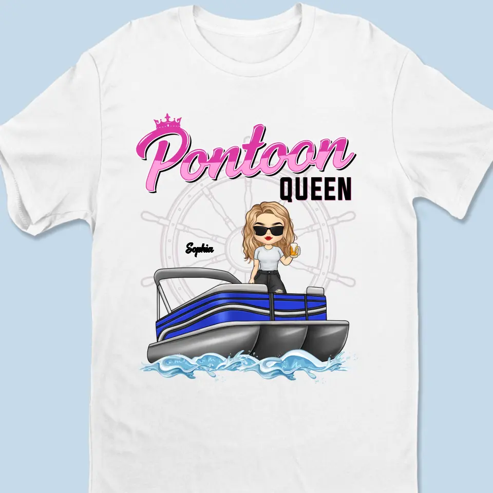 Catch Me On The Pontoon - Family Personalized Custom Unisex T-shirt, Hoodie, Sweatshirt - Gift For Family Members, Pontoon Lovers - Image 2