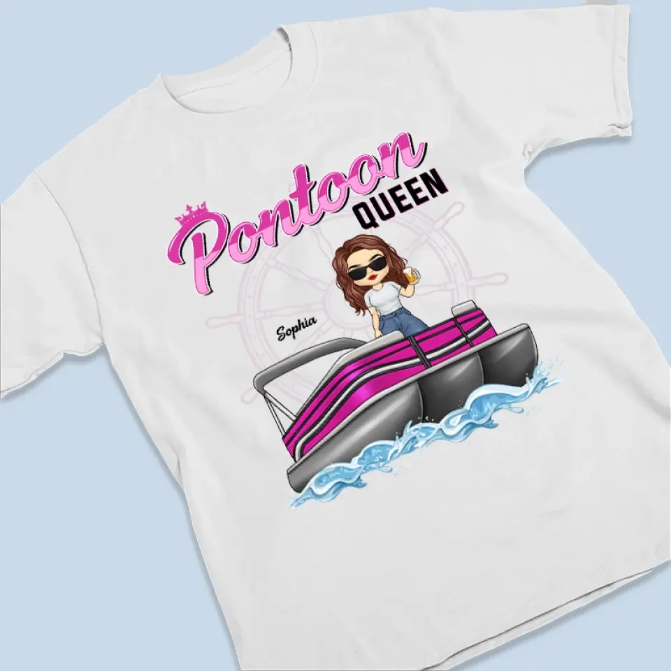 Catch Me On The Pontoon - Family Personalized Custom Unisex T-shirt, Hoodie, Sweatshirt - Gift For Family Members, Pontoon Lovers - Image 3
