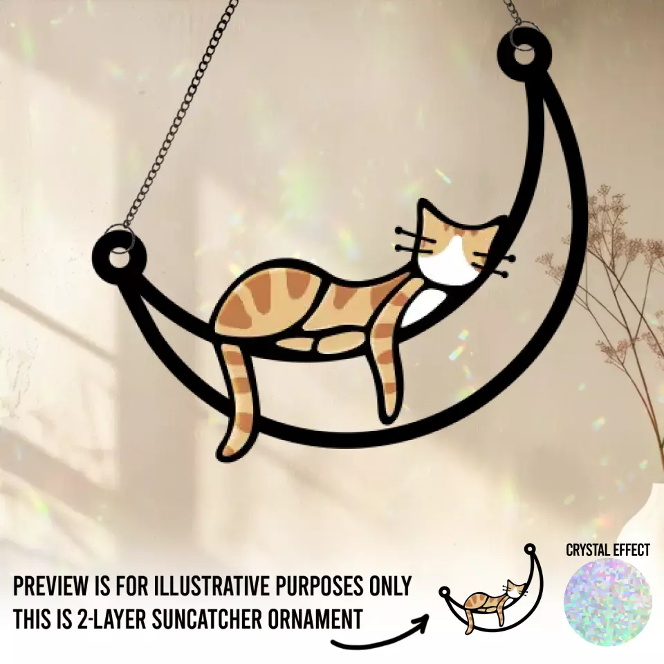 Cats Make Everything Better - Memorial Personalized Window Hanging Suncatcher - Sympathy Gift For Pet Owners, Pet Lovers - Image 2