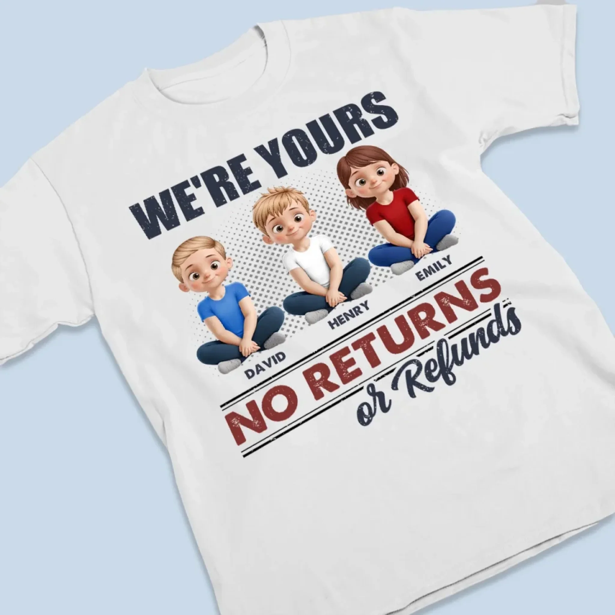 Certified Chaos, No Exchanges - Family  Personalized Custom Unisex T-shirt, Premium T-shirt, Hoodie - Mother's Day, Gift For Mom, Grandma - Image 3