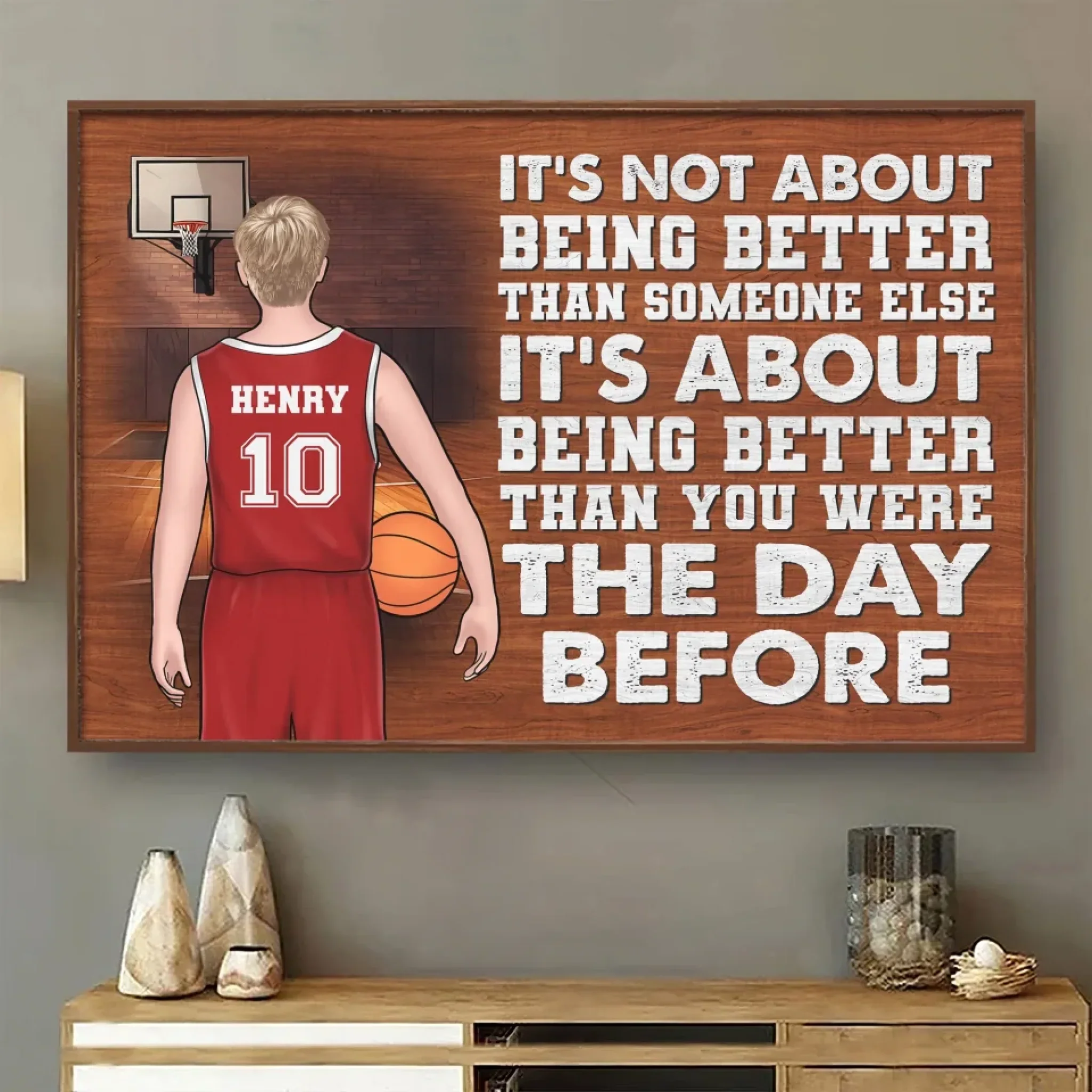 Chase Progress, Not Perfection - Personalized Custom Horizontal Poster - Gift For Sport Lovers, Sport Players - Image 3
