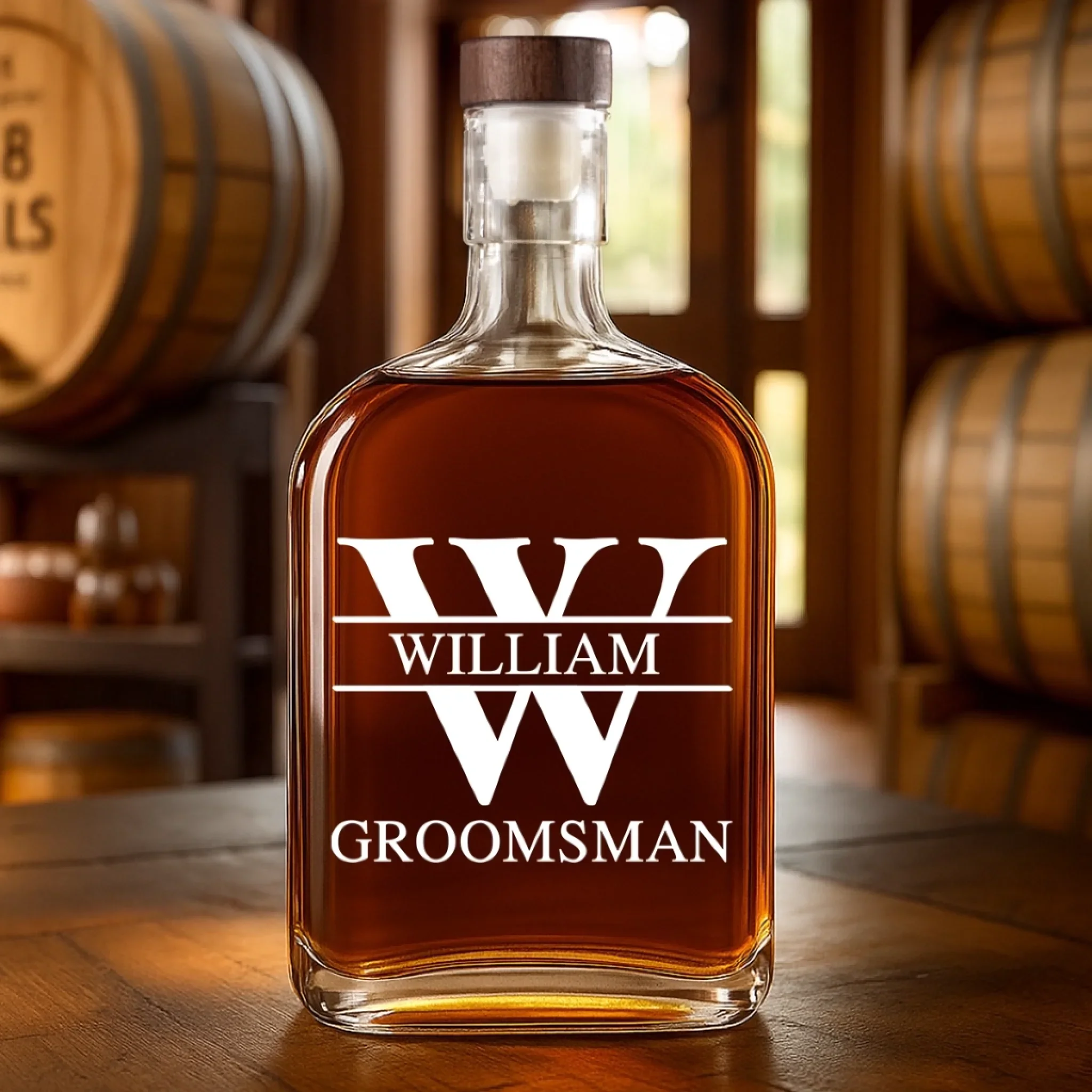 Cheers To The Best Man Crew - Couple Personalized Custom Whiskey Bottle - Gift For Husband Wife, Anniversary - Image 4