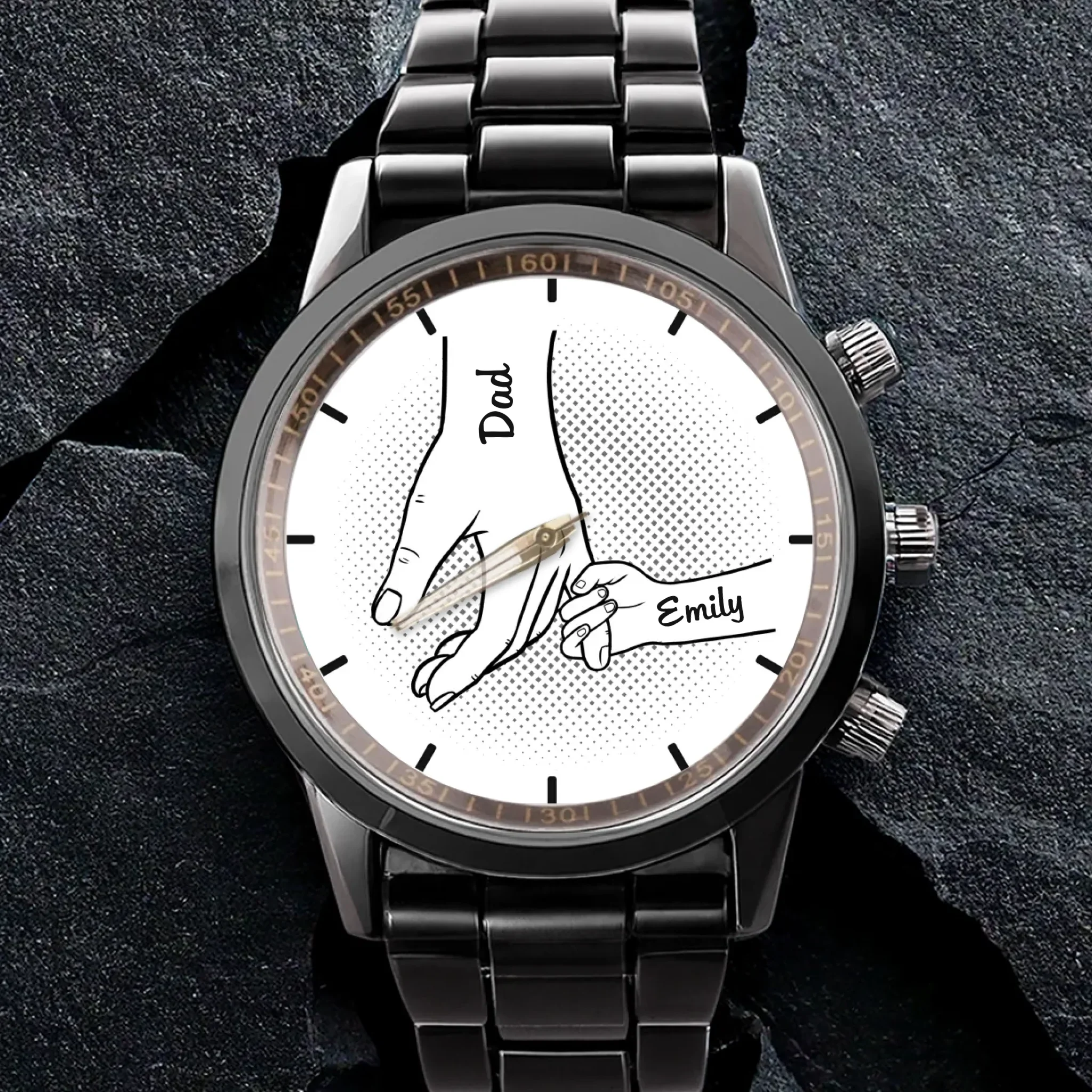 Cherished Bonds, Eternal Love - Family Personalized Custom Men's Watch - Father's Day, Gift For Dad, Grandpa - Image 2