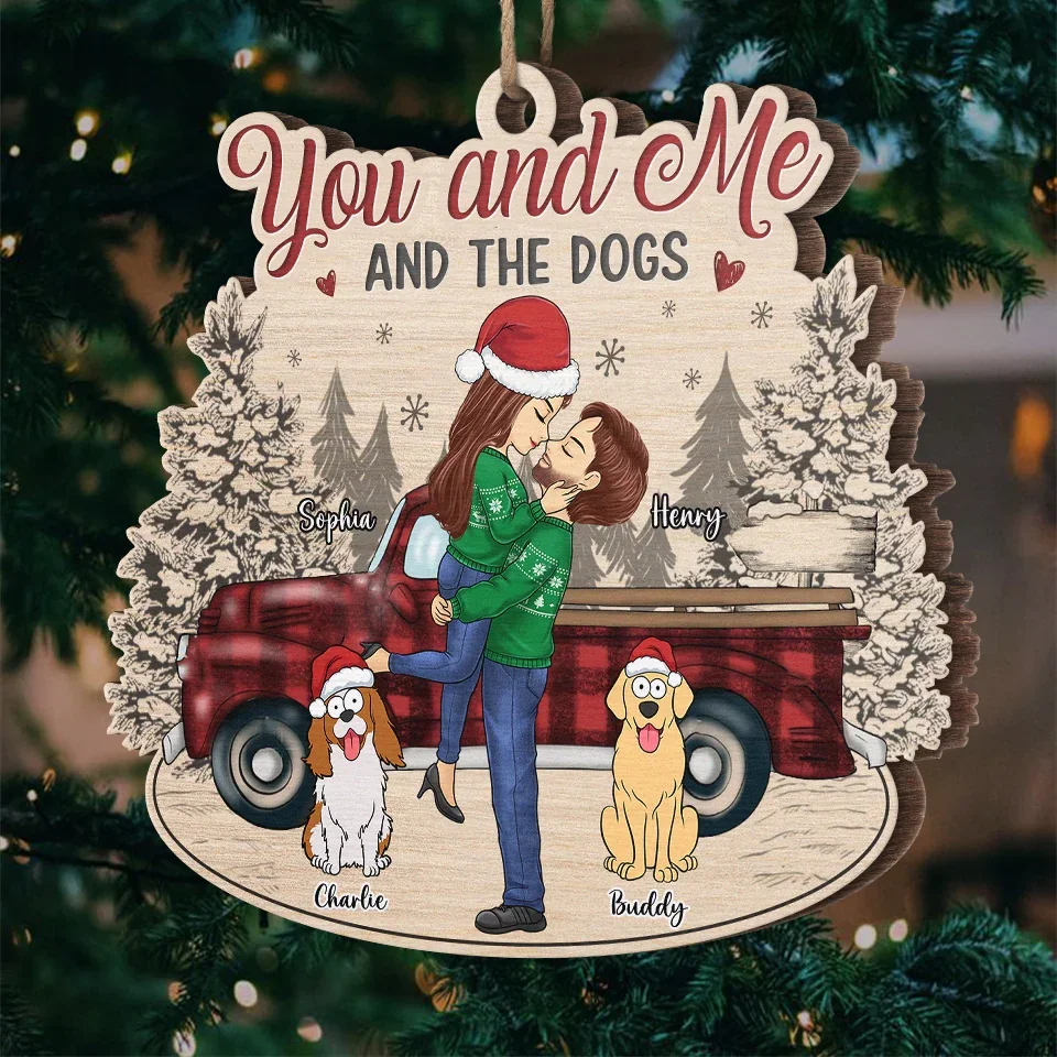 Cherishing Each Other During The Holidays Matters Most - Couple Personalized Custom Ornament - Wood Custom Shaped - Christmas Gift For Husband Wife, Pet Owners, Pet Lovers - Image 5