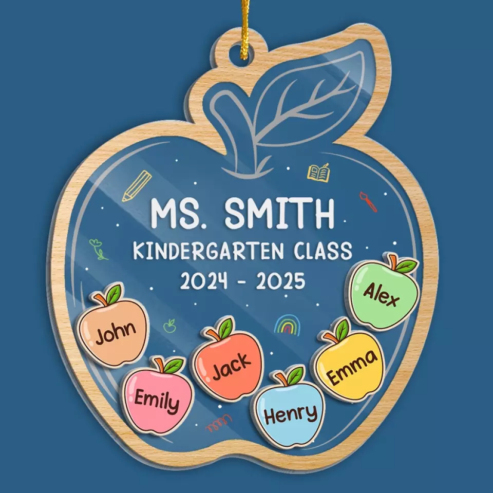 Cherishing Our Esteemed, Devoted Teachers - Teacher Personalized Custom 3 Layers Shaker Ornament - Christmas Gift For Teacher - Image 4