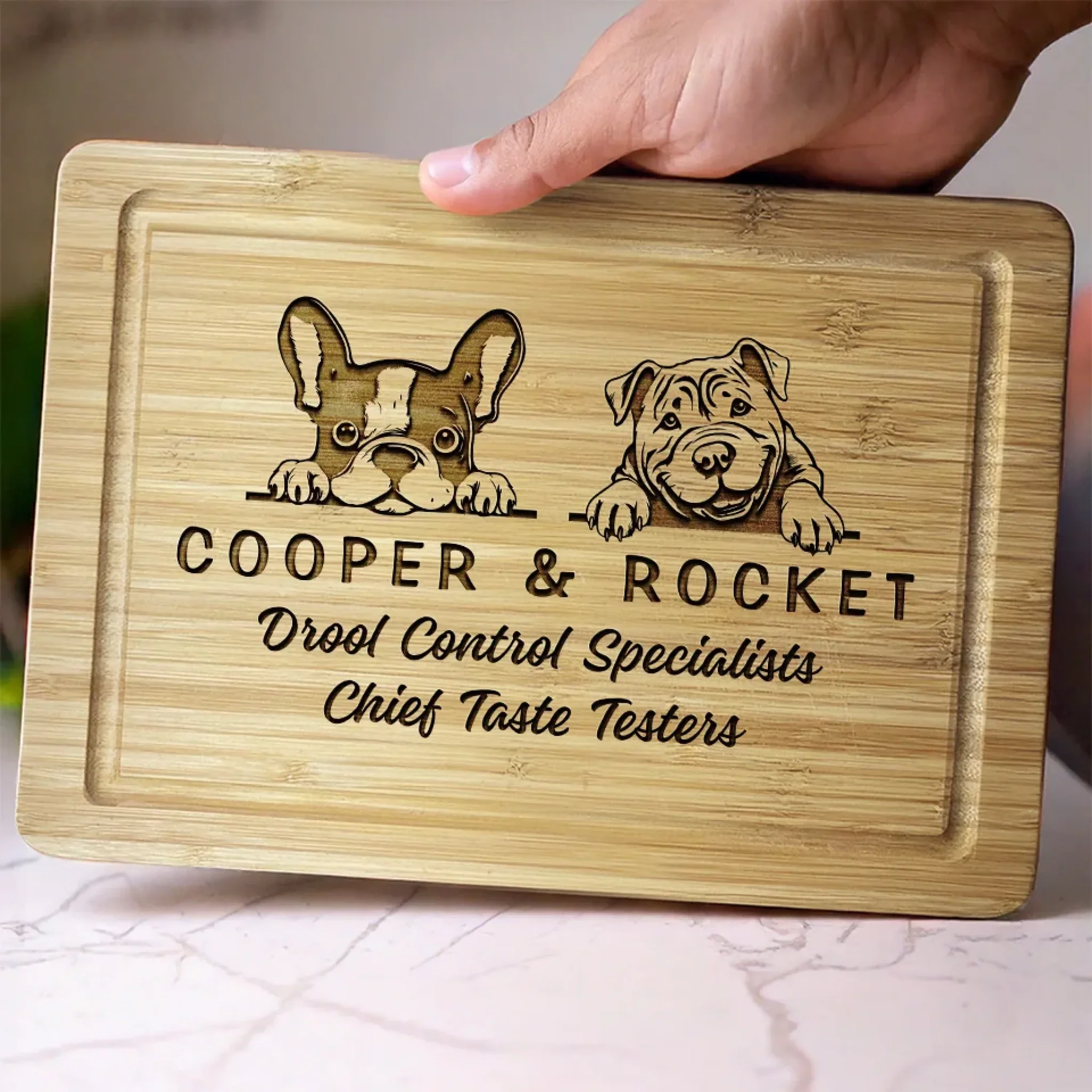 Chief Taste Testers - Dog Personalized Custom Engraved Wooden Cutting Board - Gift For Pet Owners, Pet Lovers - Image 4