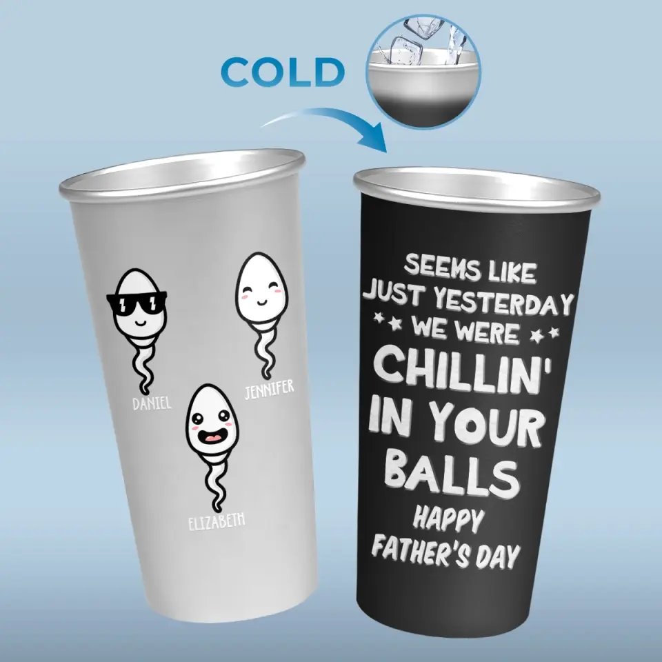 Children See Magic Because They Look For It - Family Personalized Custom Aluminum Changing Color Cup - Father's Day, Gift For Dad - Image 4