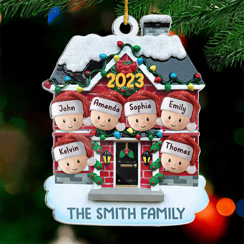 Christmas Good Cheer Is Found With Family- Family Personalized Custom Ornament - Acrylic Custom Shaped - Christmas Gift For Family Members - Image 2