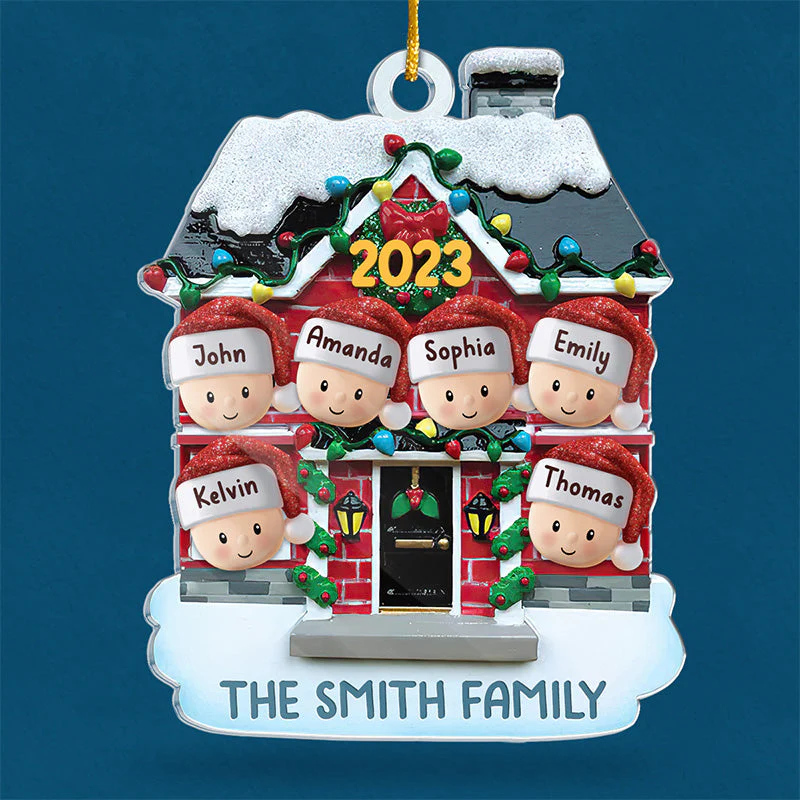 Christmas Good Cheer Is Found With Family- Family Personalized Custom Ornament - Acrylic Custom Shaped - Christmas Gift For Family Members - Image 3
