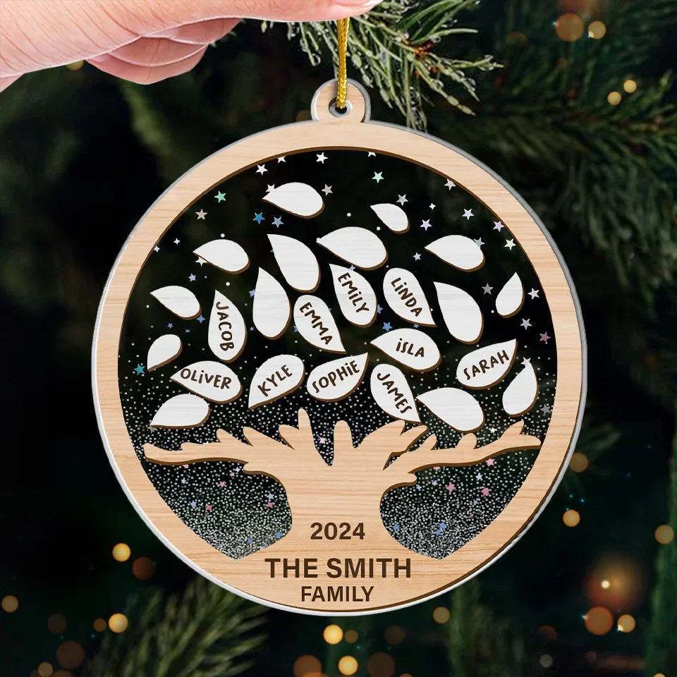 Christmas Is A Time To Gather And Love - Family Personalized Custom Ornament - Acrylic Custom Shaped - Christmas Gift For Family Members - Image 4