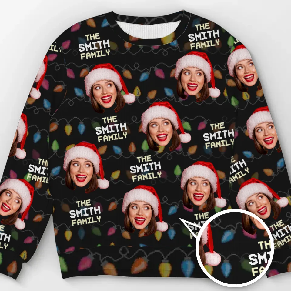 Christmas Is A Time To Gather With Family - Family Personalized Custom Ugly Sweatshirt - Unisex Wool Jumper - Christmas Gift For Family Members - Image 2