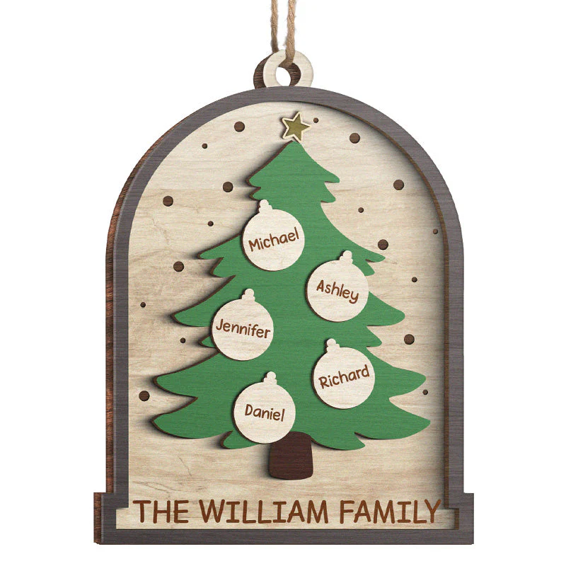 Christmas Is All About The Family - Family Personalized Custom Ornament - Wood Custom Shaped - Christmas Gift For Family Members - Image 2