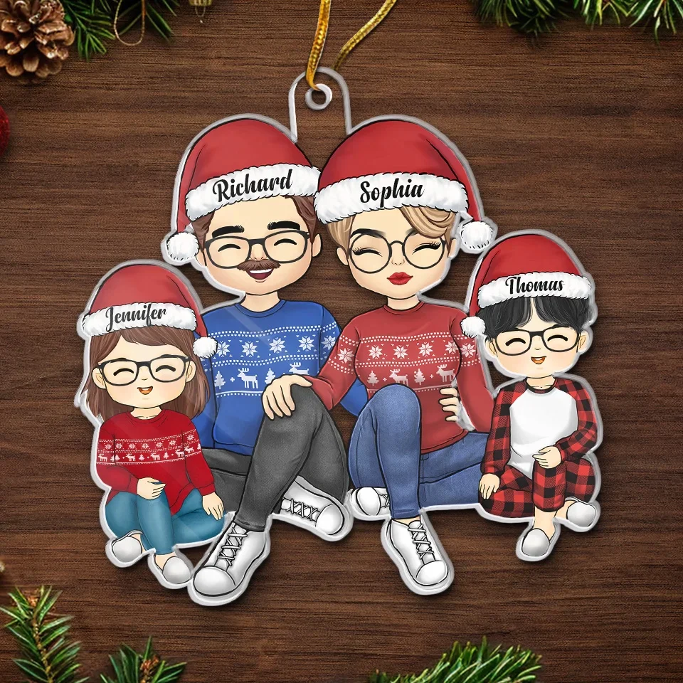 Christmas Is The Celebration Of Family Love - Family Personalized Custom Ornament - Acrylic Custom Shaped - Christmas Gift For Family Members - Image 5