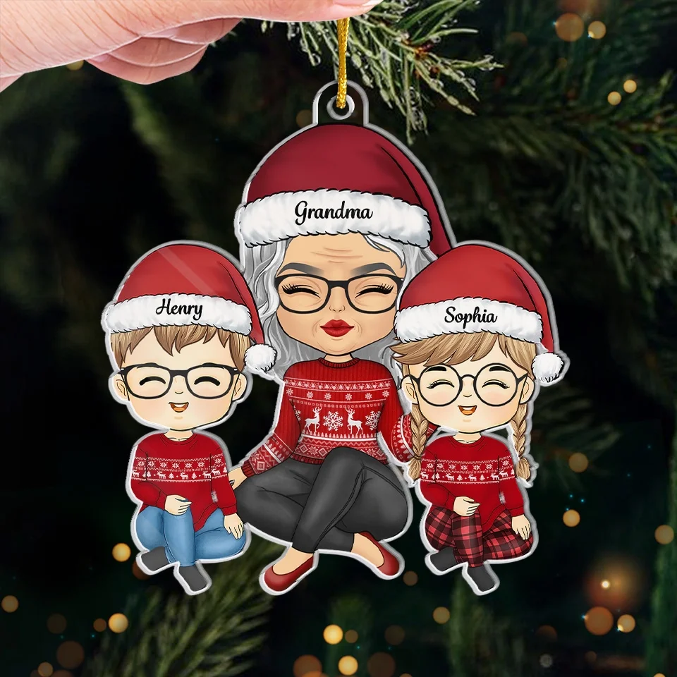 Christmas Joy Is Found In Family Bonds - Family Personalized Custom Ornament - Acrylic Custom Shaped - Christmas Gift For Grandma - Image 4