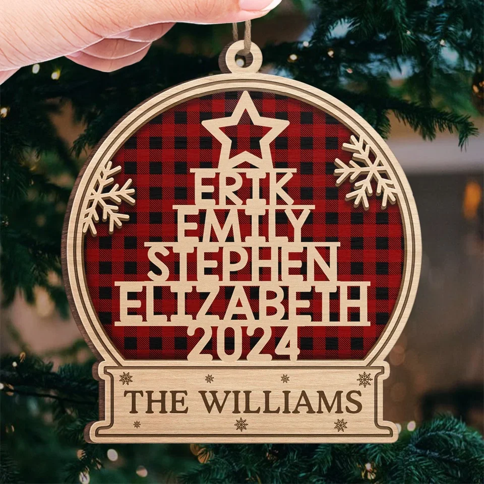 Christmas Magic Starts In The Heart - Family Personalized Custom Ornament - Wood Custom Shaped - Christmas Gift For Family Members - Image 4