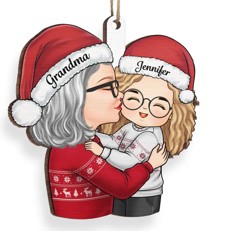 Christmas, My Child, Is Love In Action - Family Personalized Custom Ornament - Wood Custom Shaped - Christmas Gift For Grandma - Image 4