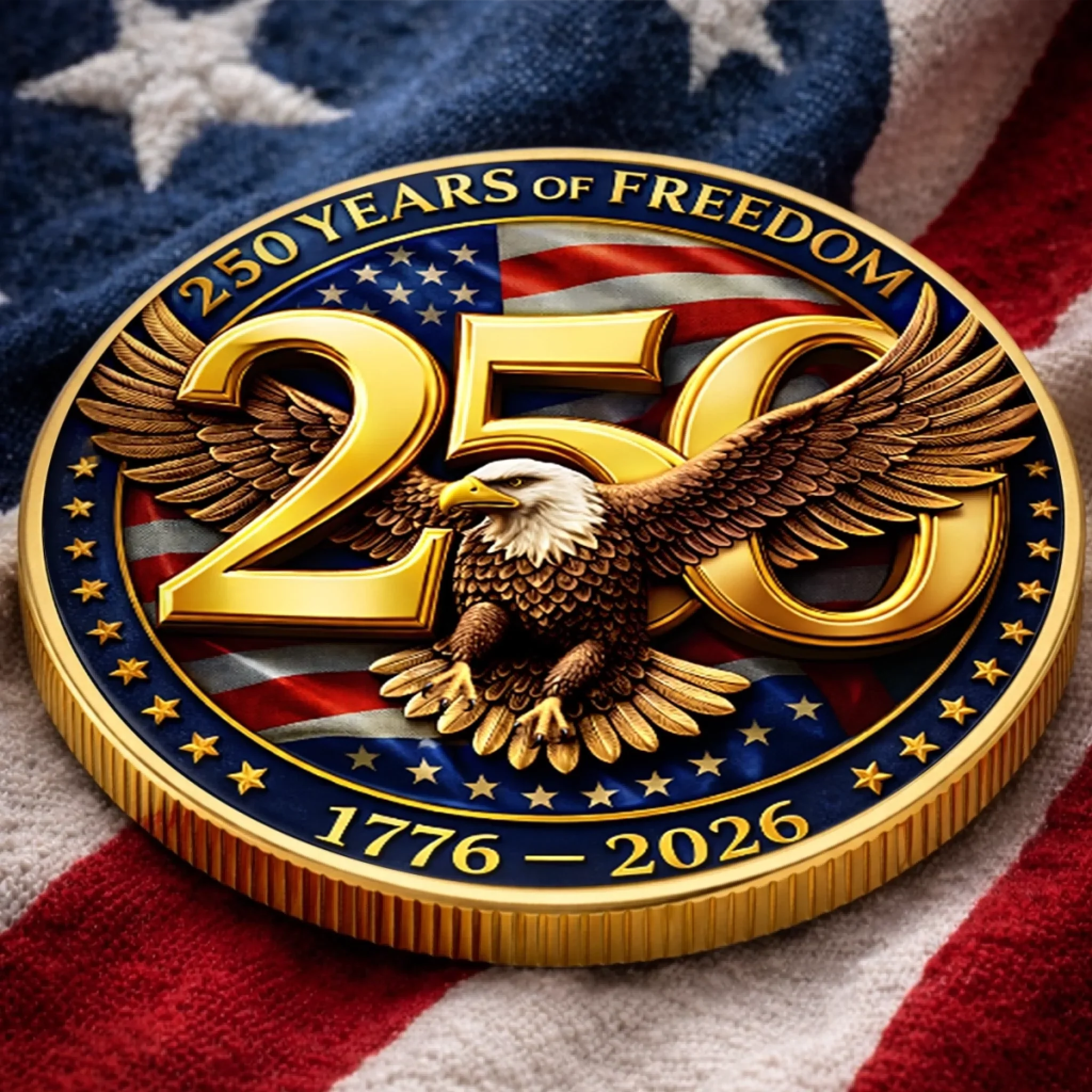 Commemorative Keepsake Coin - America 250th Anniversary Gifts For Women, Men - United In Freedom And Pride - Image 4