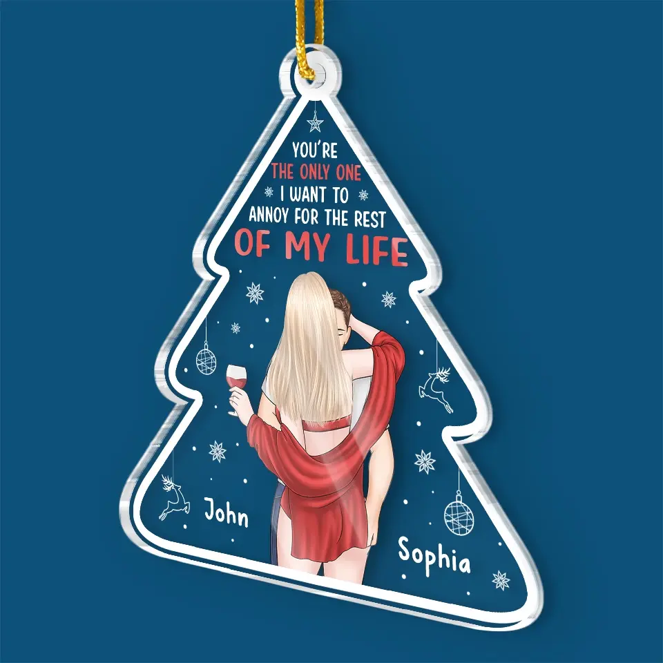 Congrats On Being My Husband - Couple Personalized Custom Ornament - Acrylic Custom Shaped - Christmas Gift For Husband Wife, Anniversary - Image 3