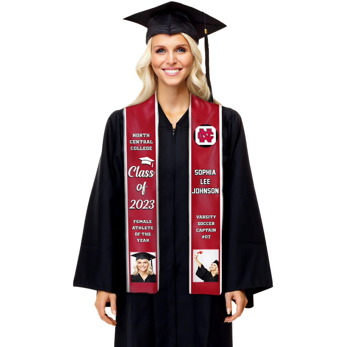 Congratulations Graduates Class Of 2024, Best Gift For Graduation's Day - Upload Image - Personalized Graduation Stole - Image 3
