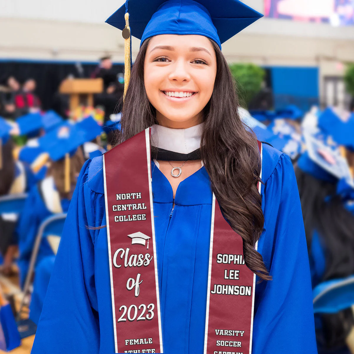 Congratulations Graduates Class Of 2024, Best Gift For Graduation's Day - Upload Image - Personalized Graduation Stole - Image 4