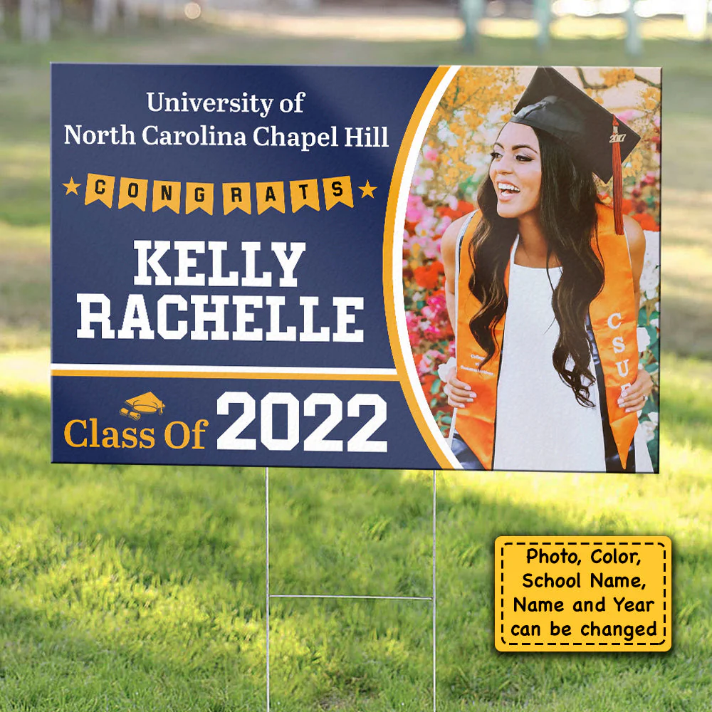 Congratulations On Graduating - Upload Image, Personalized Yard Sign - Image 4