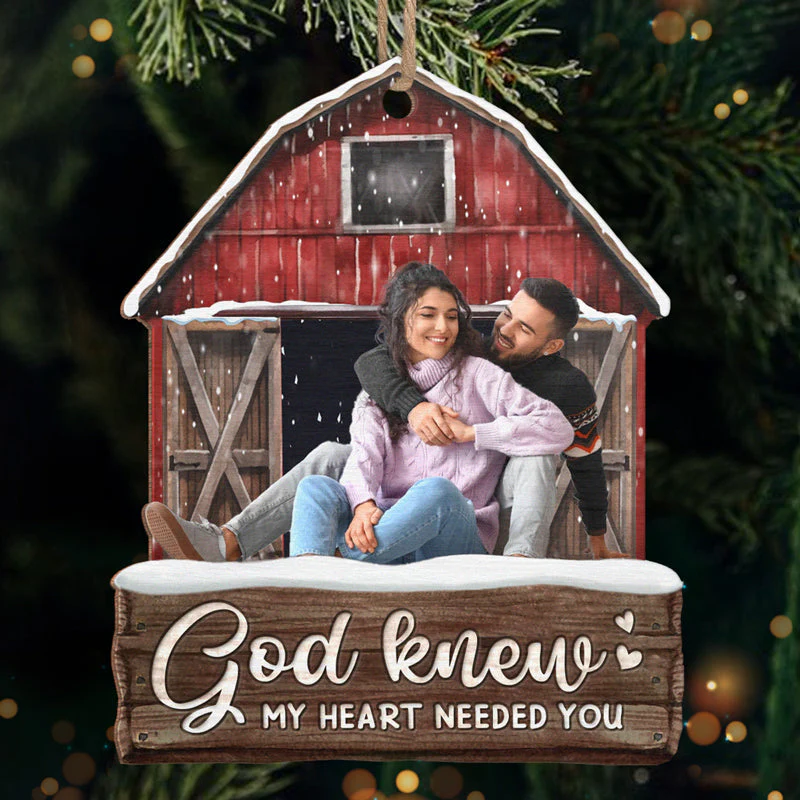 Couple Custom Photo Enjoy The Christmas Season Together - Couple Personalized Custom Ornament - Wood Custom Shaped - Christmas Gift For Husband Wife, Anniversary - Image 2