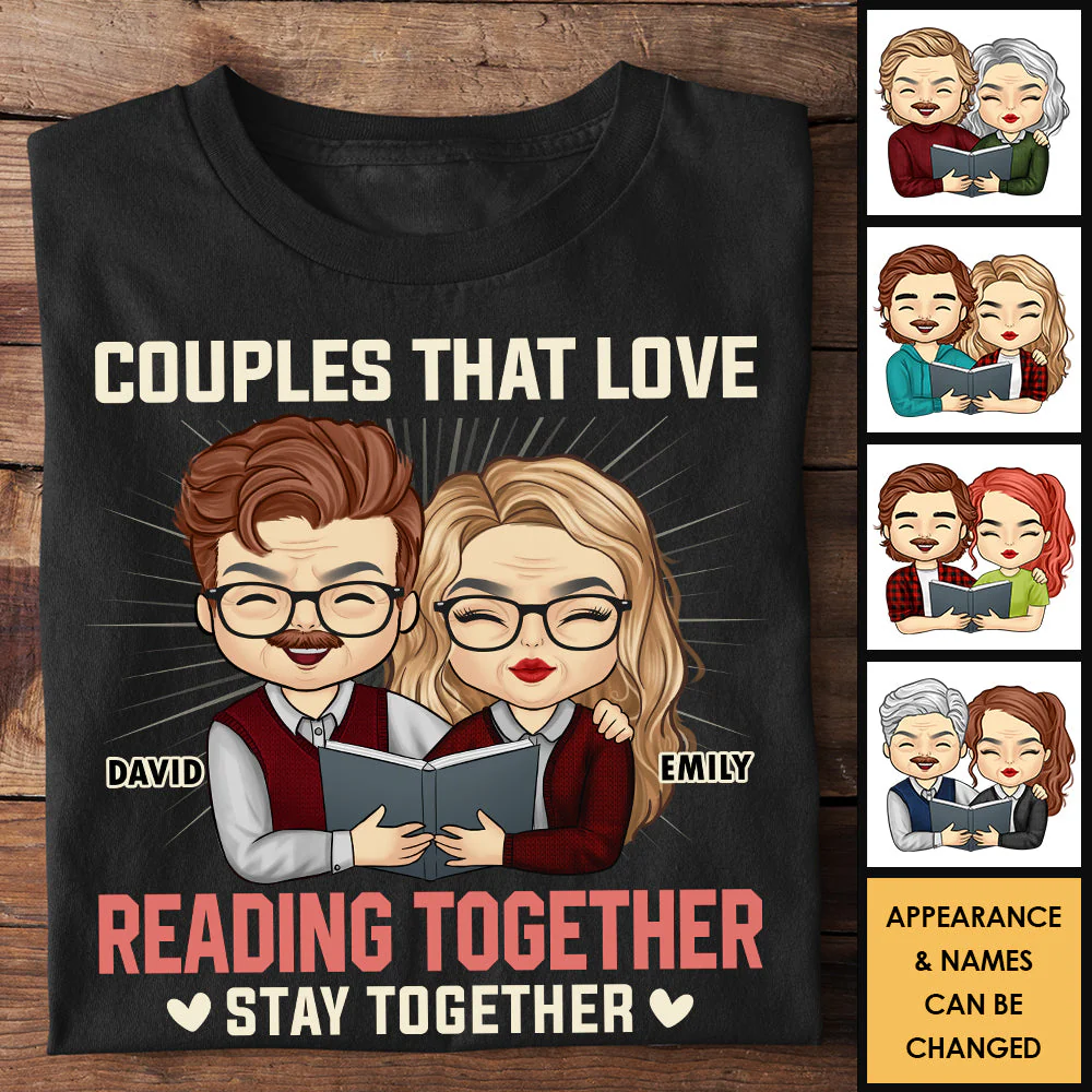 Couples That Love Reading Together - Gift For Couples, Husband Wife - Personalized T-shirt, Hoodie - Image 5