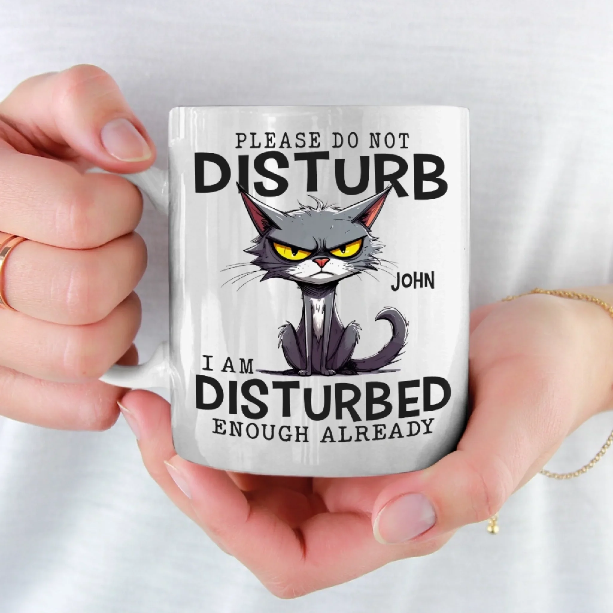 Cranky Cat Club - Friend Personalized Custom Mug - Gift For Yourself, Best Friends, Sisters, Family Members, Coworkers - Image 3