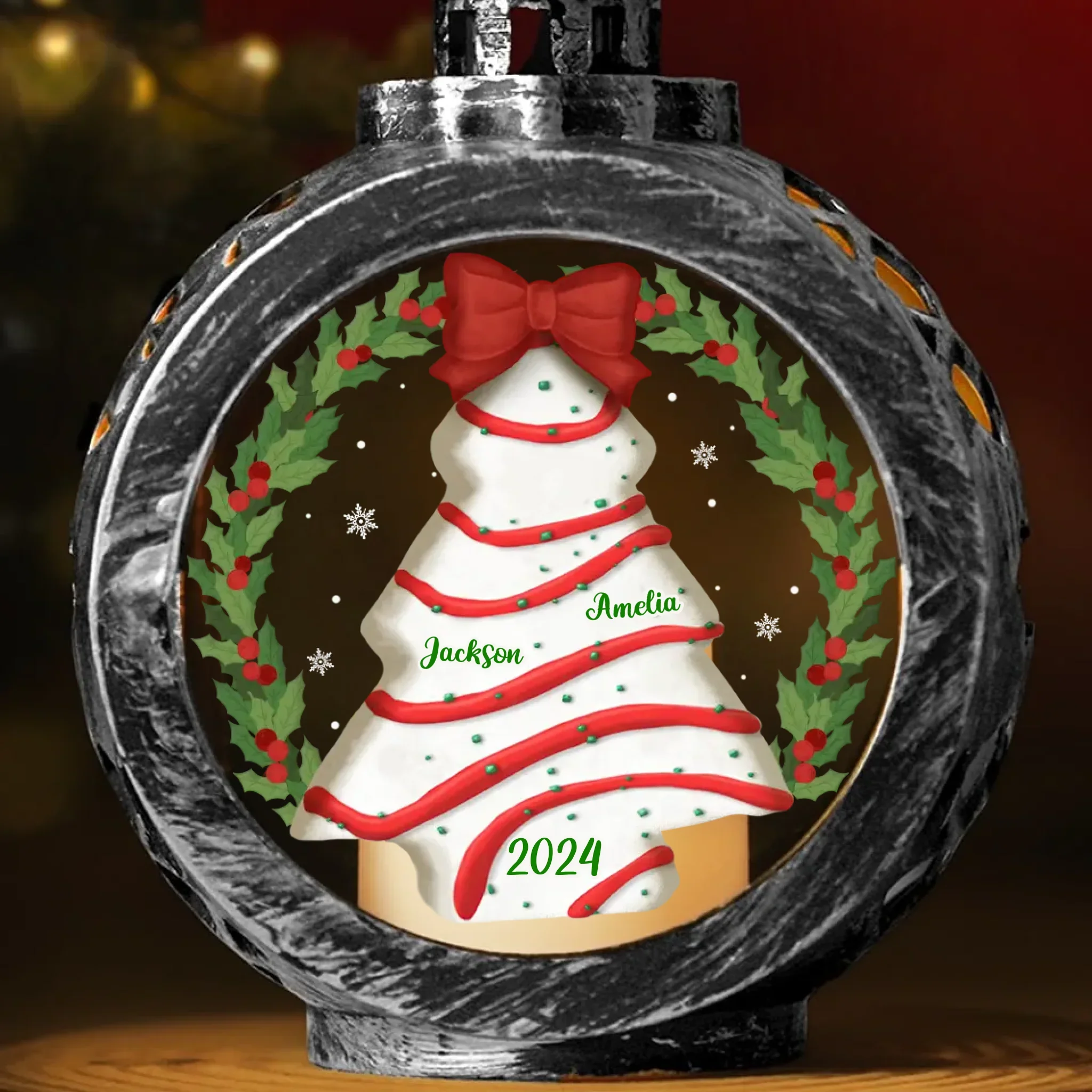 Creating Memories With The Ones I Love Most - Family Personalized Custom Candlelight Lantern Ornament - Christmas Gift For Family Members - Image 4