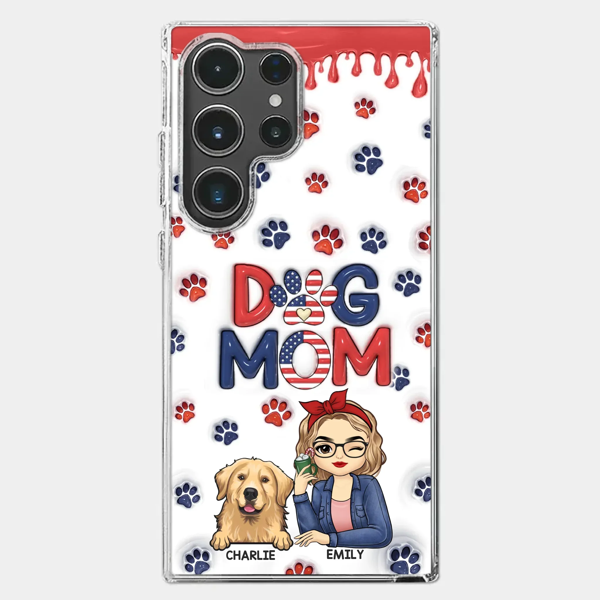 Cuddling With My Furry Happiness - Dog & Cat Personalized Custom 3D Inflated Effect Printed Clear Phone Case - Gift For Pet Owners, Pet Lovers - Image 42