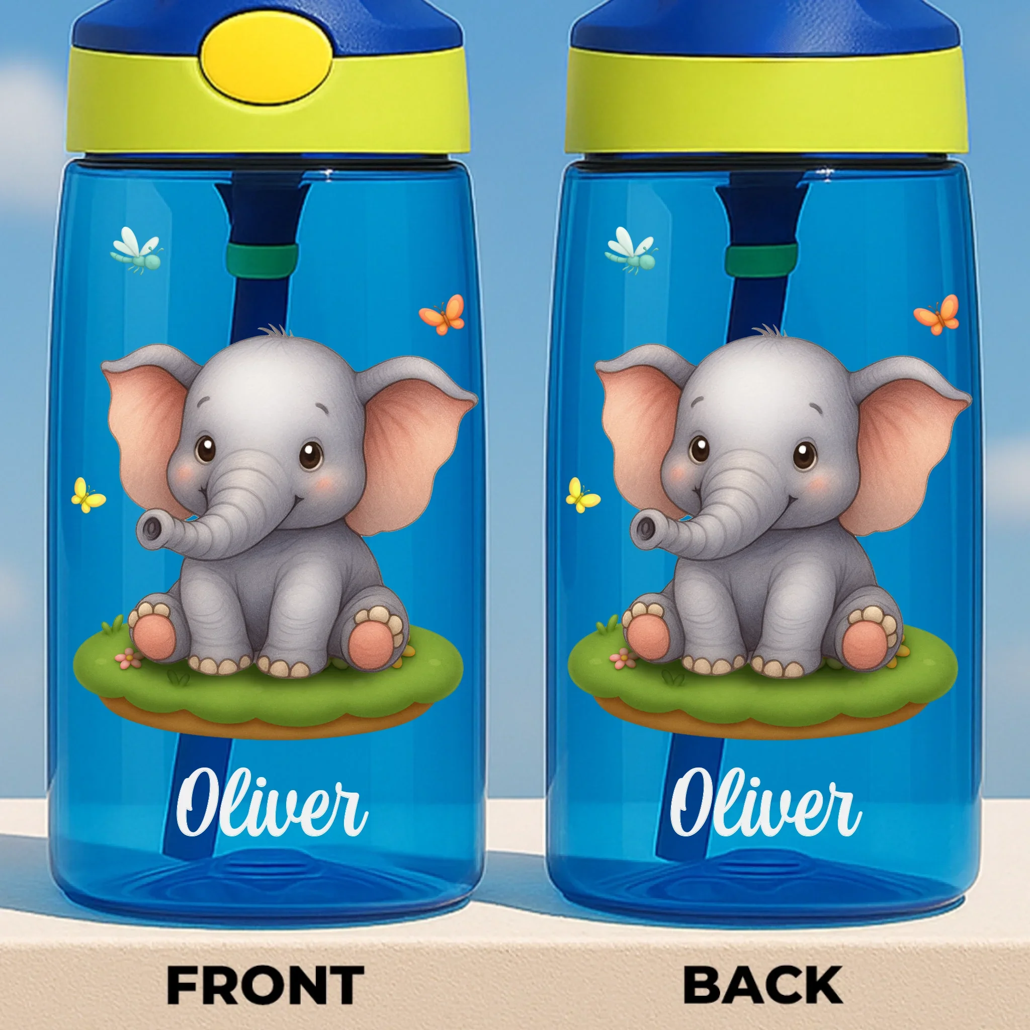 Custom 16oz Plastic Kids Water Bottle - Personalized Back To School Gifts For Kids - Sip Safari Adventures Daily - Image 5