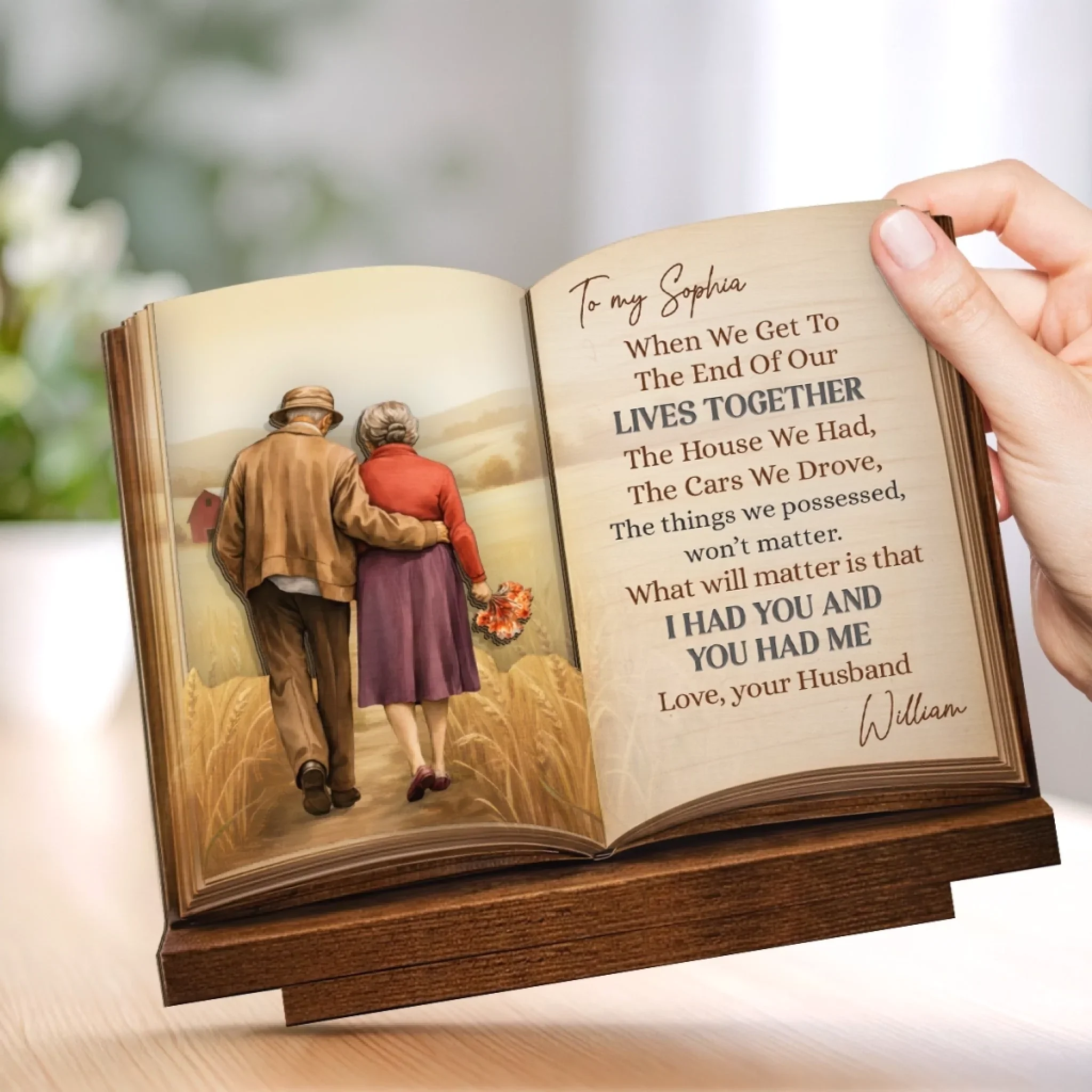 Custom 2-Layered Wooden Plaque - Personalized Anniversary Wedding Gifts For Husband And Wife, Him And Her - Just Us - Image 4